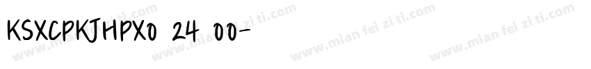 KSXCPKJHPX0 24 00字体转换